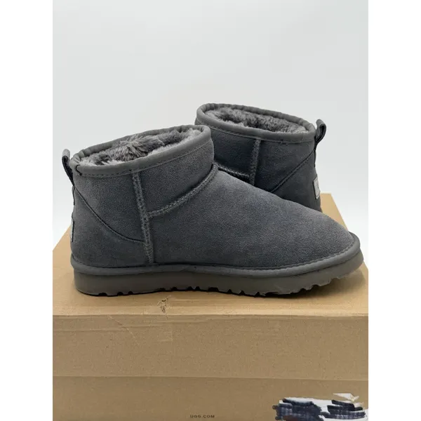 New Authentic UGG Classic Ultra Mini 1116109 Women's Fashion Boots Grey - Image 8
