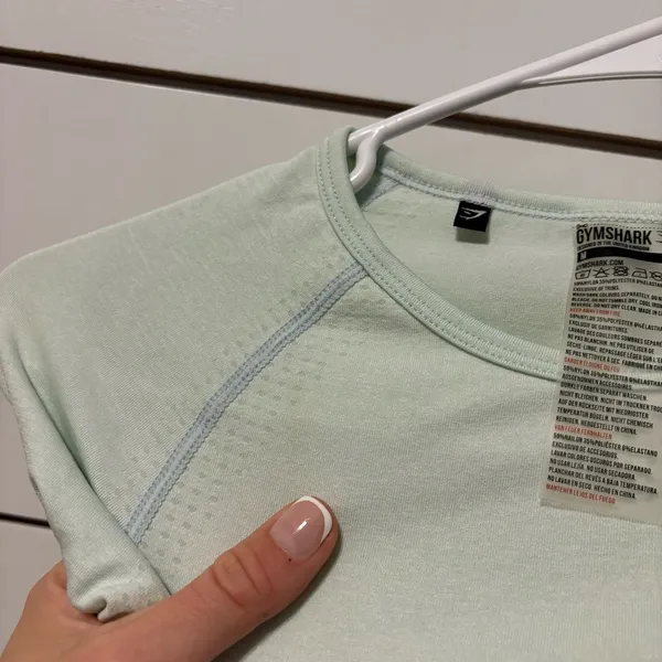 Gymshark Vital Seamless Long Sleeve Crop Top Womens Small Mint Green - Image 8