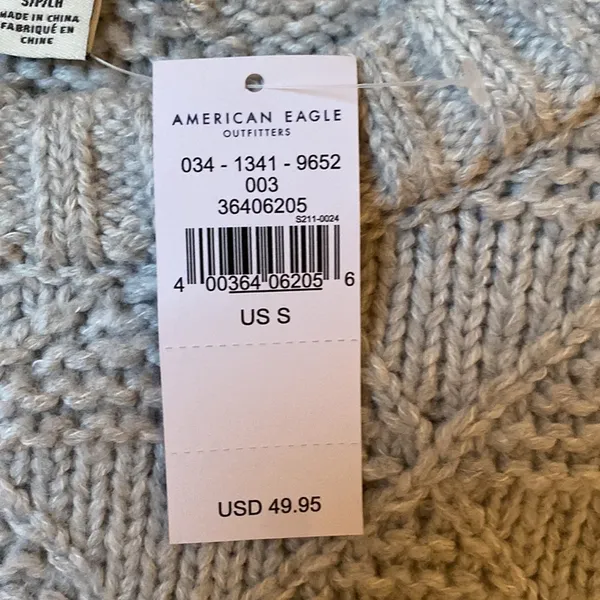 American Eagle Grey Sweater -NWT - Image 4