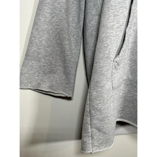 ATHLETA‎ Sweatshirt Cotton Blend Hoodie Grey Long Athleisure Workout Size Small - Image 5