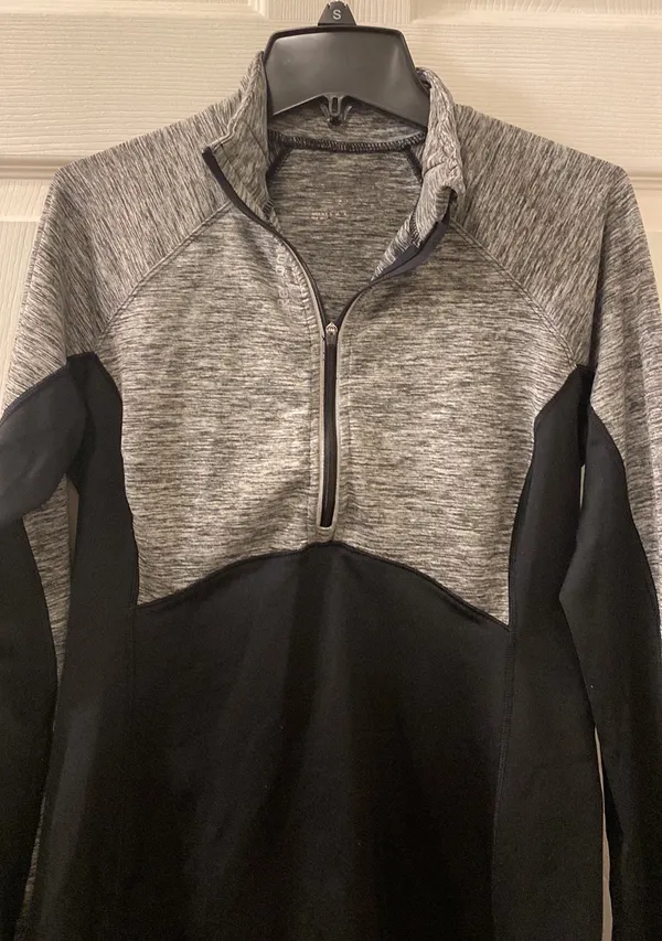 Reebok Womens Athletic Running Stretch Quarter Zip Jacket - Image 2