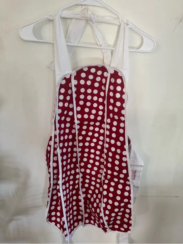 Girls Red & White Polka Dot Halter Dress - Casual Summer Sundress - Image 2