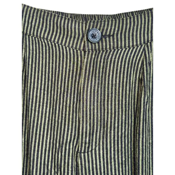 Abercrombie & Fitch Black Green Striped Yoga Track Lounge Jogger Pants Size M - Image 7