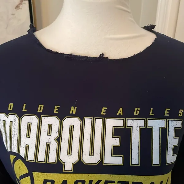 Super Cool Cut Navy Blue Marquette University Basketball Sweatshirt - Image 4