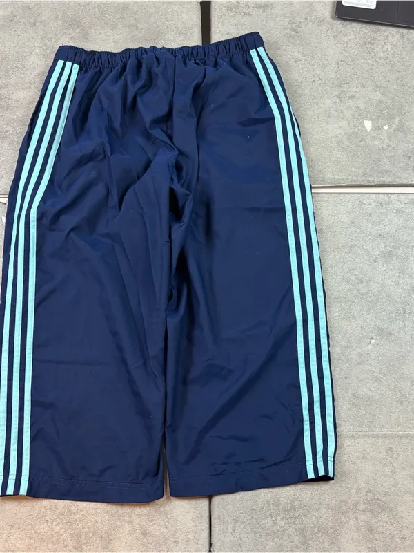 Y2k navy adidas womens baggy capri track pants - Image 6