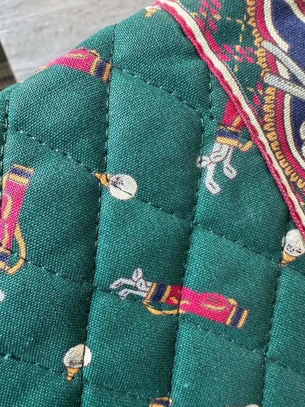 Vintage Vera Bradley Golf Print Quilted Crossbody Bag - Image 7