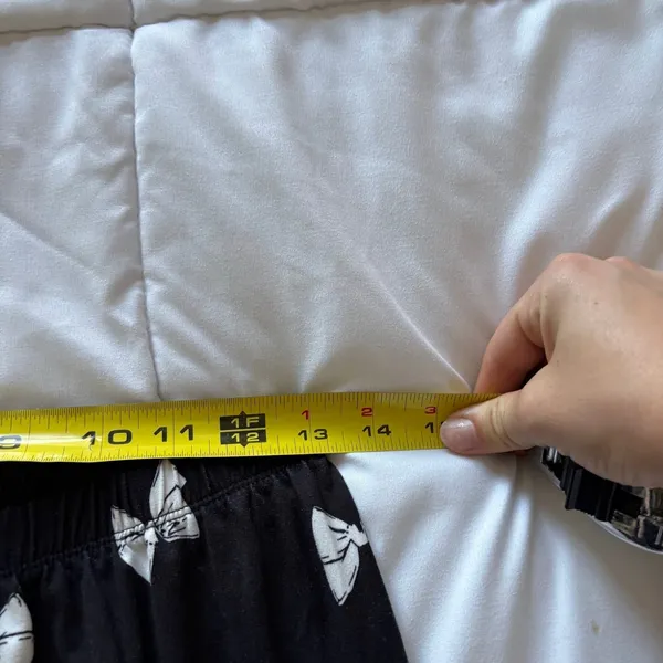 Kate Spade New York Pajama Set Black White Bow Print Button Up Shirt Pants Small - Image 8