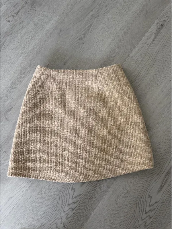 Meshki Tweed Mini Skirt XS - Image 3