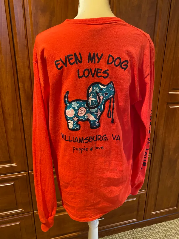 Puppie Love Red Long Sleeve Shirt - Image 2