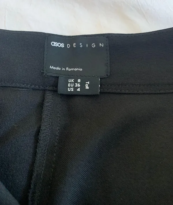 ASOS Tall Slim Kick Flare Trousers With Seams - Image 4