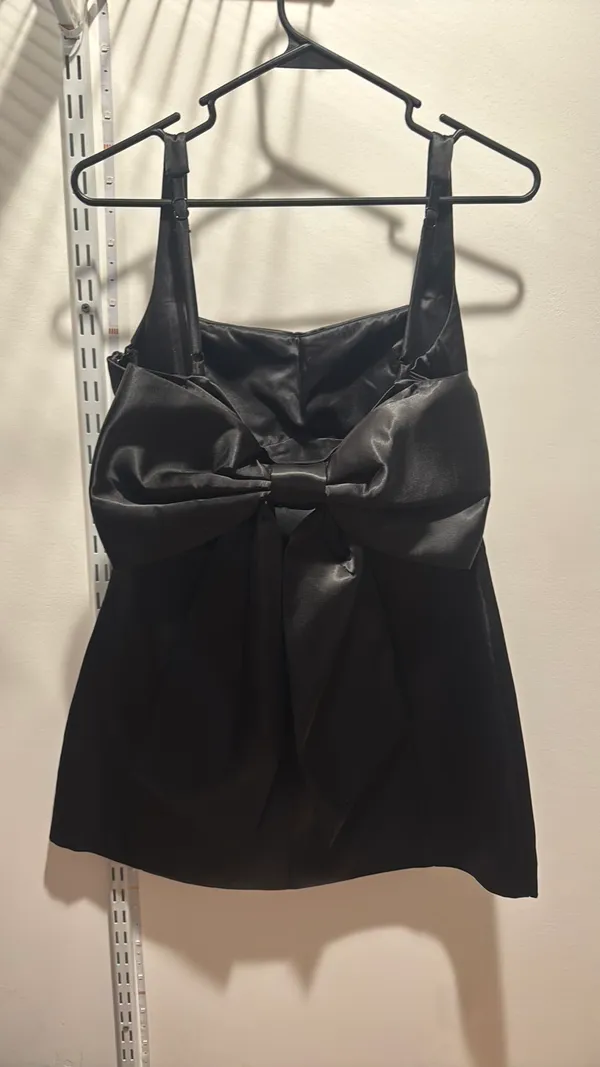 Windsor Bow Black Dress - Image 4