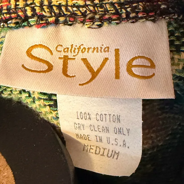 80’s vintage California style tapestry jacket Black Size M - Image 4