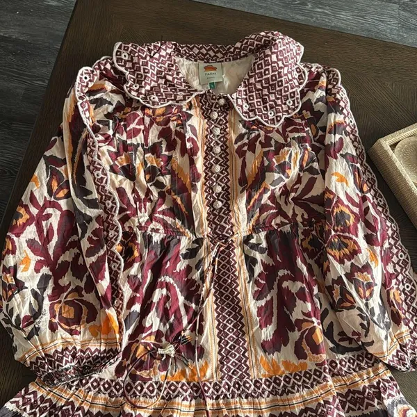 Farm Rio Long Sleeve Button Front Minidress, Small, $260 - Image 14