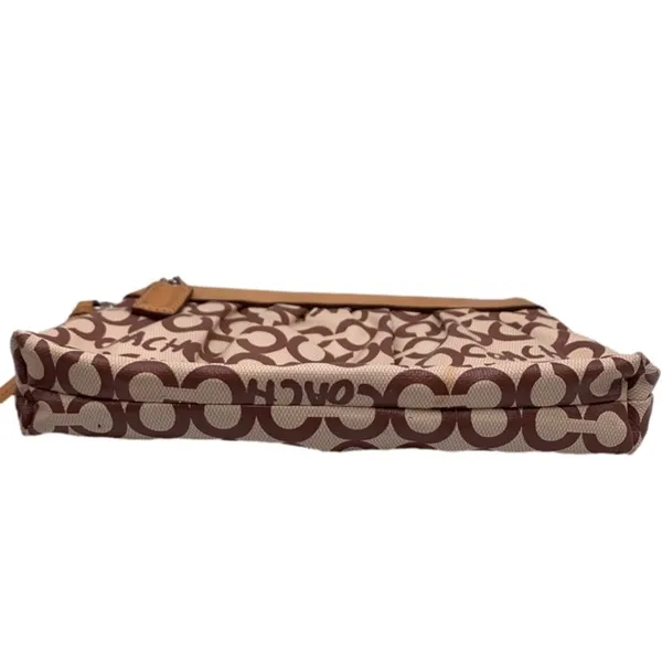 COACH Signature Brown Coated Canvas Wristlet - Image 3