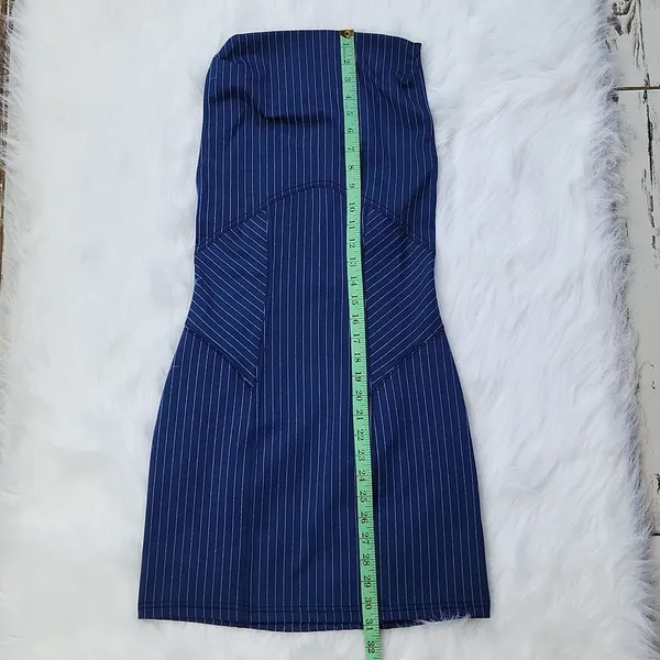 Urban Outfitters -764 Complex‎ High-Neck Open Back Mini Dress Navy Blue Small - Image 7