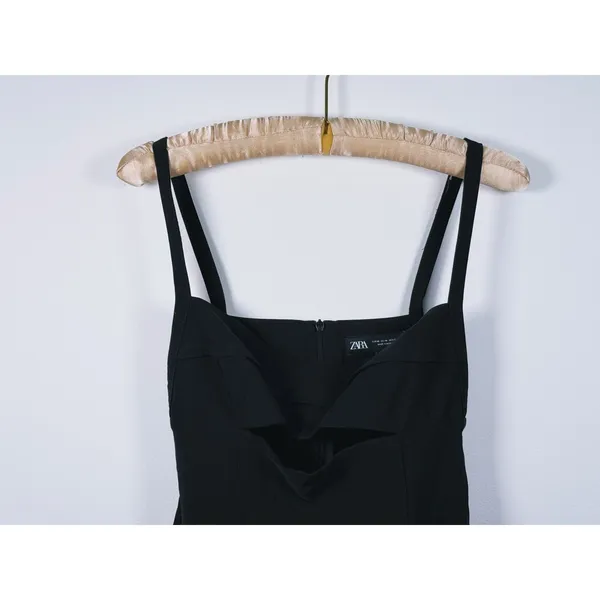 Zara Cut Out Balloon Mini Dress Size M Black Coquette Cocktail Party Event LBD - Image 11