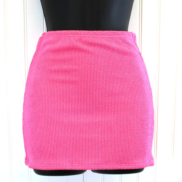 NEW Good American Womens‎ 00/0 XXS/XS Always Fits Swim Skirt Mini Bright Pink - Image 2