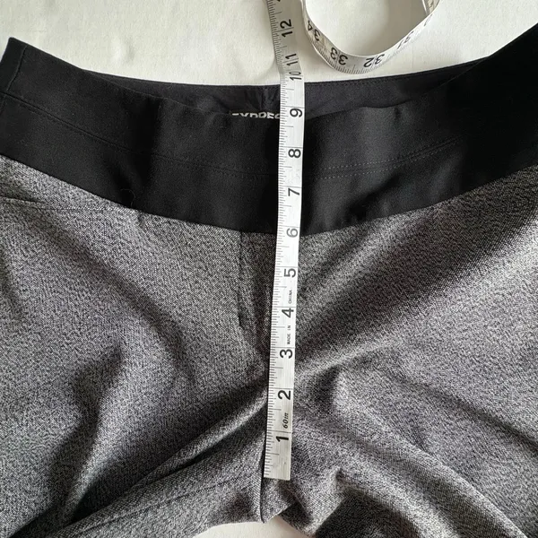 Y2K Express Flare trousers low rise gray color block size 0 - Image 14