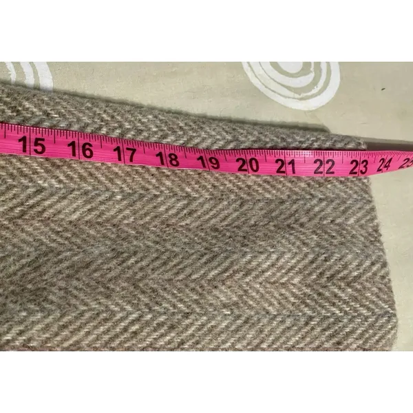 Vintage 70s Wool Herringbone Coat Jacket Chevron Tweed ILGWU Union Made USA M - Image 11