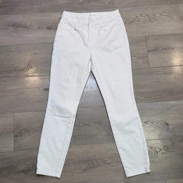 Good American Good Legs Crop White High Rise Skinny Jeans Size‎ 8 29 GLC046T - Image 2