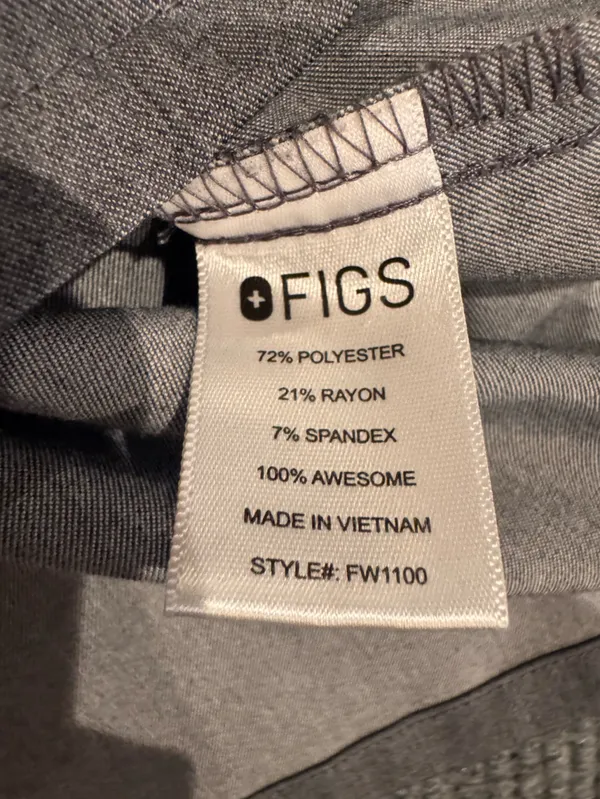 FIGS Casma Women’s Scub‎ Top Graphite Gray Size Small S - Image 4