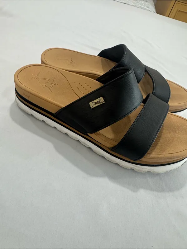 Reef Women's Cushion Banded Horizon Hi Sandal - Black Sz 8 Women's‎ - Image 4