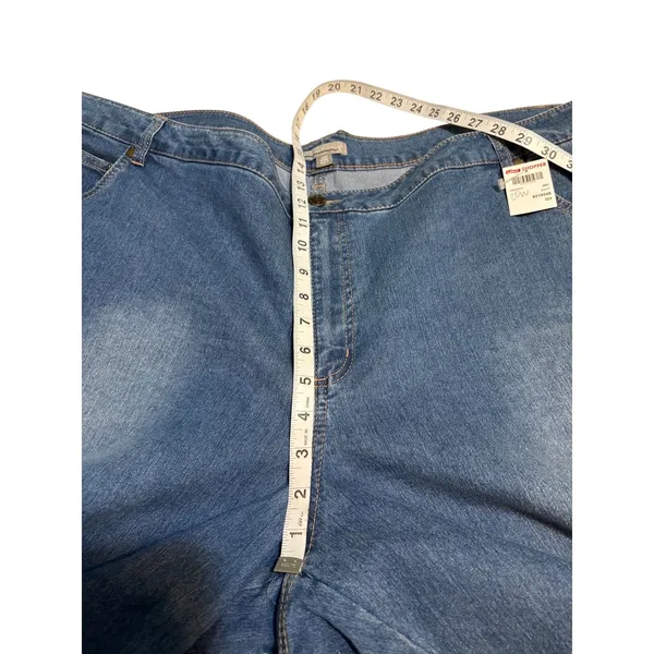 NWT Women Within 30W Petite Stretch Denim Capri Jeans Plus Size Cuffed - Image 10