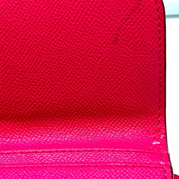 Coach brown leather signature Charlie C snap wallet pink interior A1532 … - Image 9