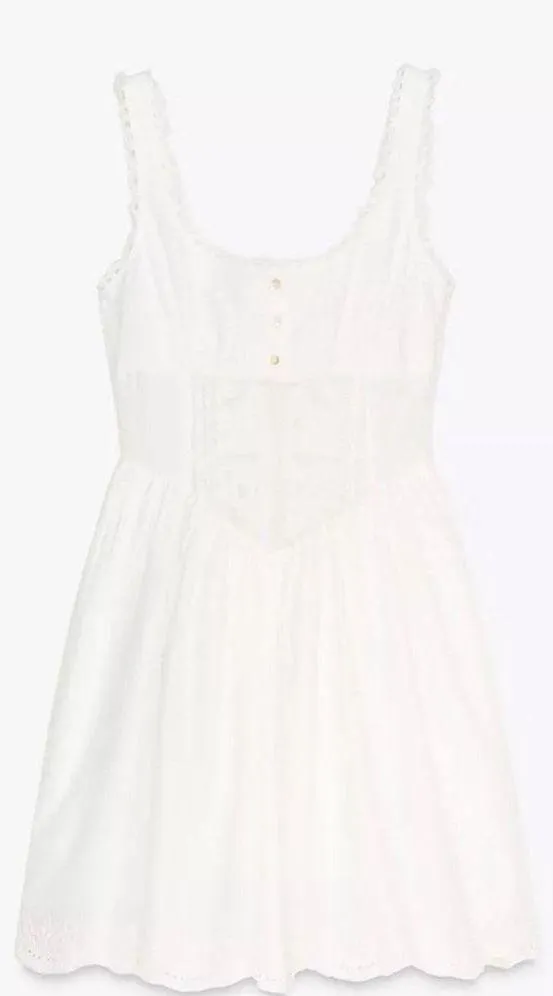 ZARA White Mini Dress - Image 8