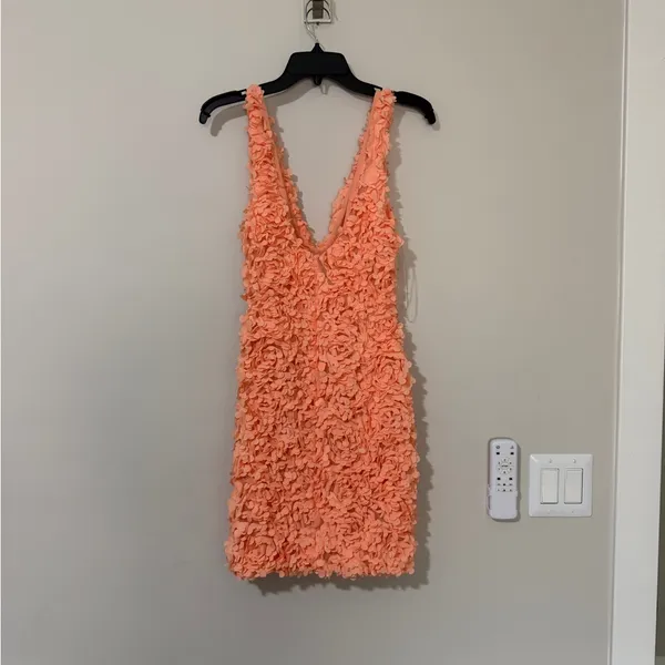 House of CB 'Faena' Sorbet Plunge Appliqué Mini Dress Size XS - Image 7