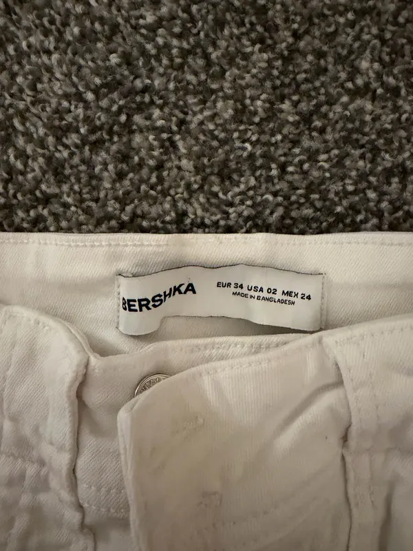Bershka White Jean Skirt - Image 2