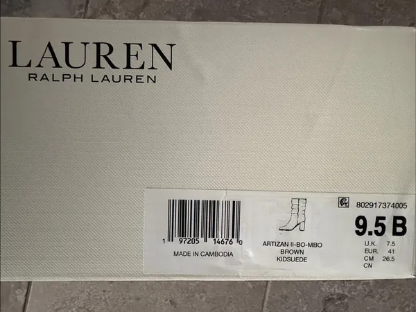Lauren Ralph Lauren Artizan II Suede Boot in Brown Kid Suede, Size 9.5, NEW - Image 7
