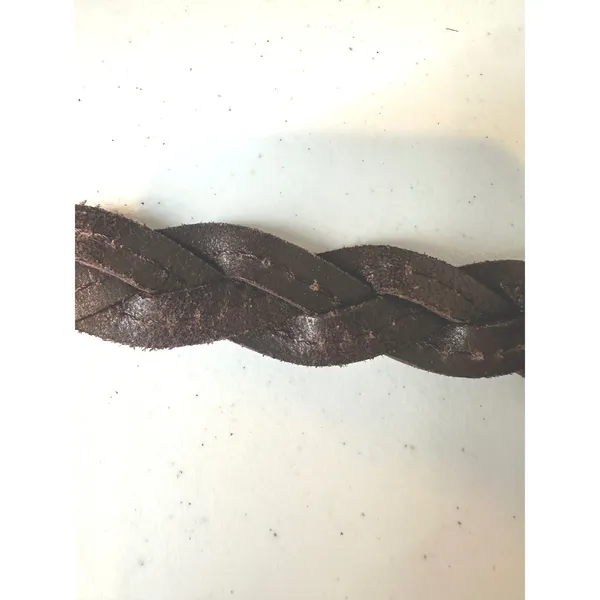Abercrombie & Fitch Braided Belt Women XS/S Brown Leather Skinny Boho Western - Image 10
