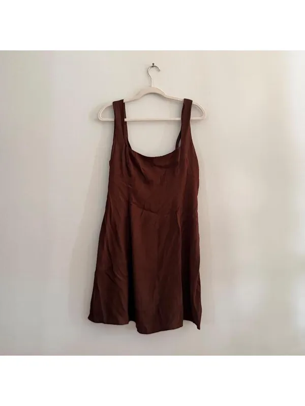 Reformation Gabin Square-Neck Mini Dress - Image 2