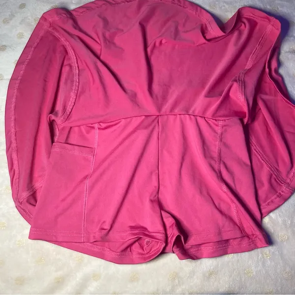 Vibrant Pink Skater Skirt with Built in Shorts - Image 2