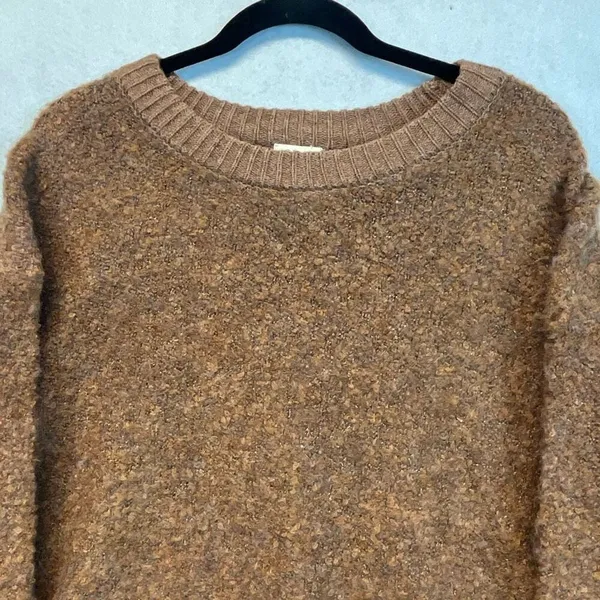 NWT a.n.a Plus Womens Crew Neck Long‎ Sleeve Pullover Sweater XXL Brown Boxy Fit - Image 5