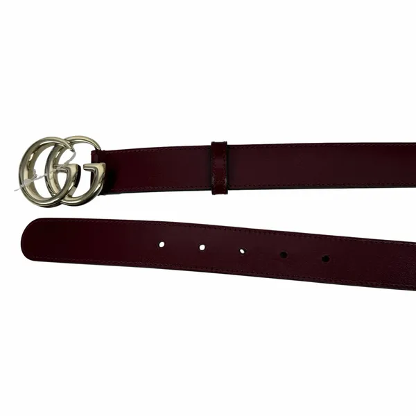 Gucci GG Marmont Belt Red Leather Gold Buckle Women Size 95/38 - Image 8