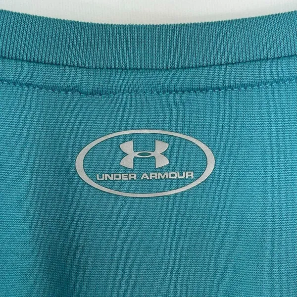 Under Armour Teal Blue Tech V-Neck Short Sleeve Workout Shirt Womens S NWOT - Image 7