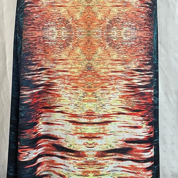 Just Love Sleeveless Maxi Dress 1X Abstract Print Racerback - Image 3