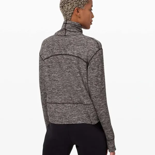 Lululemon Ready to Rulu Fleece Pullover heathered black - Image 2