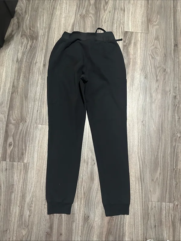Women’s Black Jogger Scrub Pants with Drawstring Waist Size XS - Image 9