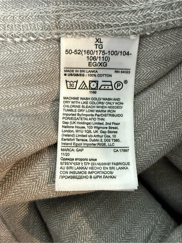 NWT GAP Cotton Heathered Gray Joggers Size XL - Image 4