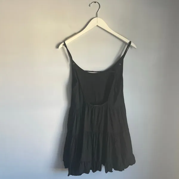 Brandy Melville Black Tiered Tank Dress Dainty One Size PTP: 18.5" Length: 31.5" - Image 2