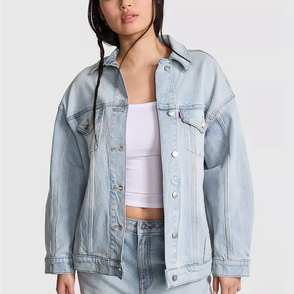 Pink Denim By‎ Oversized Trucker Jacket - Image 3