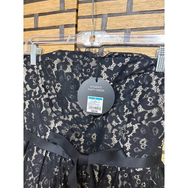 Neiman‎ Marcus For Target Black Lace Strapless Dress Size 6 - Image 3