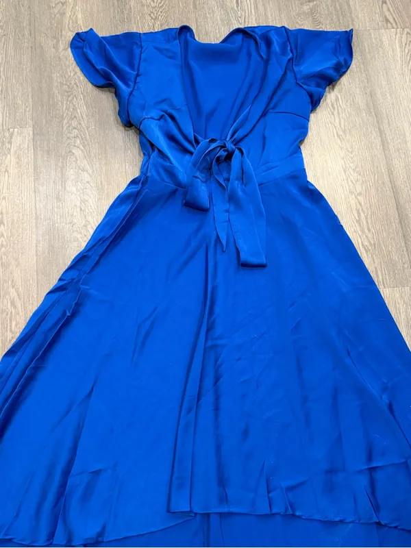 Women’s Blue Medium Short Sleeve Dress - Image 3