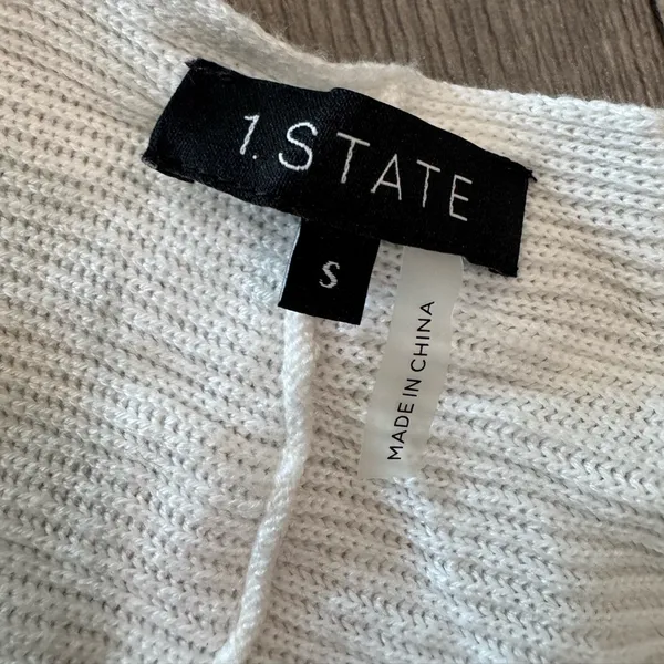 1. State Cream V-Neck Sweater - Image 9