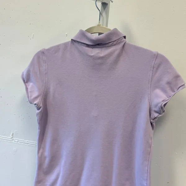 Calvin Klein Jeans Womens Lavender Purple Short Sleeve Polo Shirt Size Small - Image 5