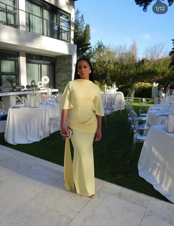 Zara Elegant Butter Yellow Gown - Floor-Length Formal Dress - Image 2