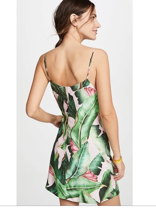 FARM Rio Pink Palms Mini Wrap Dress medium - Image 2